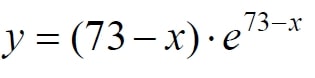 Найдите точку минимума функции y=(73-x)*e^(73-x)