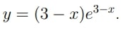Найдите точку минимума функции 𝑦=(3 − 𝑥)𝑒^(3−𝑥) .