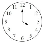 Какой угол (в градусах) образуют минутная и часовая стрелки в 16:00?