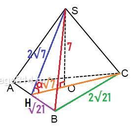 Решение №787 Апофема правильной треугольной пирамиды равна 2√7 ...