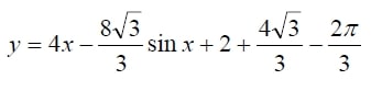 Найдите наименьшее значение функции y=4x-8√3/3*sinx+2+4√3/3-2pi/3