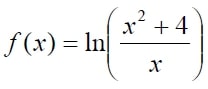 Найдите точку минимума функции f(x) = ln(x^2+4/x)