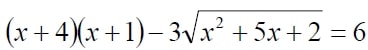 (x+4)(x+1)-3√(x^2+5x+2)=6