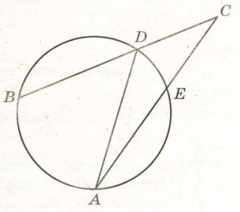 Градусная мера дуги АВ окружности, не содержащей точку D, равна 106°.