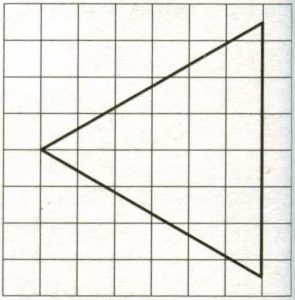 На клетчатой бумаге с размером клетки 1х1 изображён равносторонний треугольник.