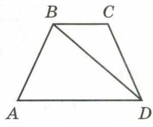 В трапеции АВСD АВ = СD, ∠ВDА = 22° и ∠BDС = 45°.