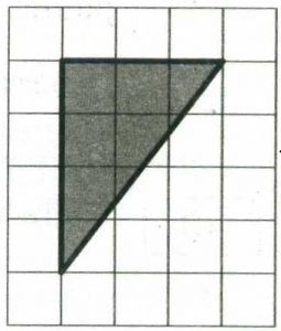 На клетчатой бумаге с размером клетки 1х1 изображён прямоугольный треугольник.