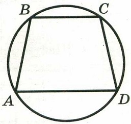 Угол А трапеции АВСD с основаниями АD и ВС, вписанной в окружность, равен 77°.
