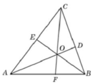 В треугольнике 𝐴𝐵𝐶 угол 𝐴 равен 60°, угол 𝐵 равен 53°. 𝐴𝐷, 𝐵𝐸 и 𝐶𝐹− биссектрисы, пересекающиеся в точке 𝑂.