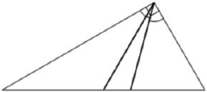 Угол между биссектрисой и медианой прямоугольного треугольника, проведёнными из вершины прямого угла, равен 14°.