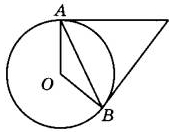 Касательные в точках A и В к окружности с центром в точке О пересекаются под углом 56°.