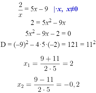 Решение №2155 На рисунке изображён график функции f(x)=k/x и g(x) = ax+b, которые пересекаются в точках А и В. Найдите абсциссу точки В.