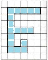 Решение №2595 На клетчатой бумаге с размером клетки 1x1 изображена фигура.