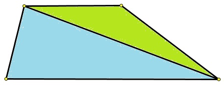 Диагональ трапеции делит её на два равных треугольника.