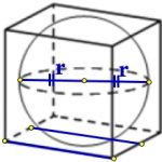 Куб описан около сферы радиуса 2. Найдите объём куба.