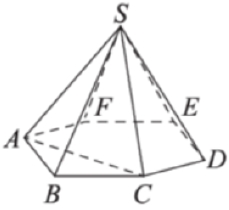 Объем треугольной пирамиды SABC, являющейся частью правильной шестиугольной пирамиды SABCDEF, равен 1.