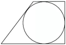 Радиус окружности, вписанной в прямоугольную трапецию, равен 18.