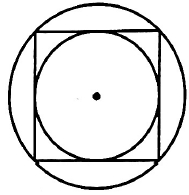 Радиус вписанной в квадрат окружности равен 7√2.