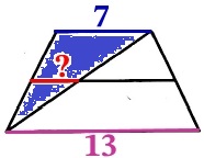 Основания трапеции равны 7 и 13.