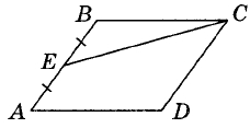 Площадь параллелограмма ABCD равна 76. Точка Е – середина стороны АВ.
