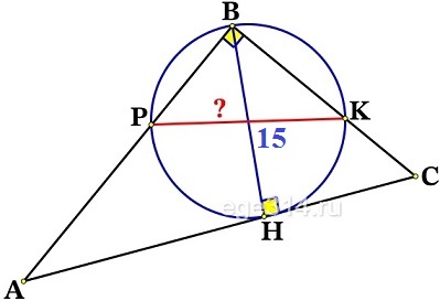 Точка Н является основанием высоты ВН, проведённой из вершины прямого угла B прямоугольного треугольника ABC.
