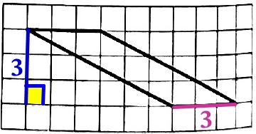 На клетчатой бумаге с размером клетки 1x1 изображён параллелограмм.