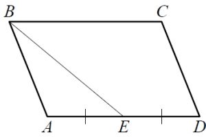 Площадь параллелограмма ABCD равна 96.