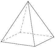 Стороны основания правильной четырёхугольной пирамиды равны 12, боковые рёбра равны 10.