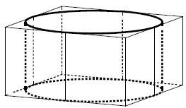 Прямоугольный параллелепипед описан около цилиндра, радиус основания которого равен 2.