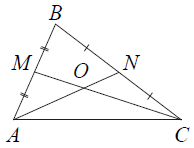 Точки M и N являются серединами сторон AB и BC треугольника ABC соответственно.