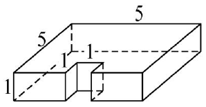Деталь имеет форму изображённого на рисунке многогранника (все двугранные углы прямые).