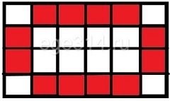 Решение №4226 Клетки таблицы 6х4 раскрашены в чёрный и белый цвета так, что получилось 19 пар соседних клеток разного цвета и 15 пар соседних клеток чёрного цвета.