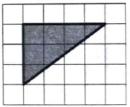 На клетчатой бумаге с размером клетки 1х1 изображён прямоугольный треугольник.