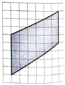 На клетчатой бумаге с размером клетки 1×1 изображена трапеция.