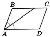 Найдите тупой угол параллелограмма ABCD, если биссектриса угла A образует со стороной BC угол, равный 38°.