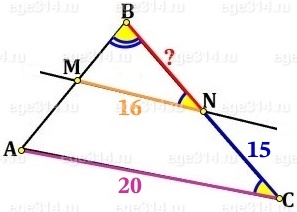 Прямая, параллельная стороне АС треугольника АВС, пересекает стороны АВ и ВС в точках М и N соответственно.