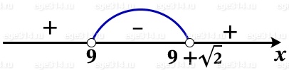 Решите неравенство 81 – 18х + х2 √2(x – 9).