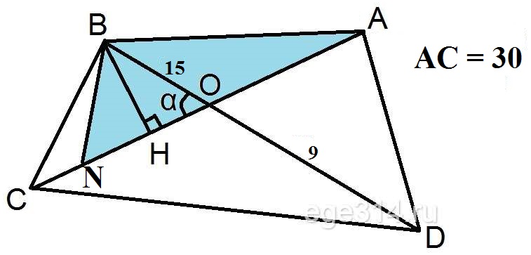 Решение №4360 В выпуклом четырёхугольнике АВСD диагонали пересекаются в точке О.