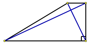 Диагонали прямоугольной трапеции равны.