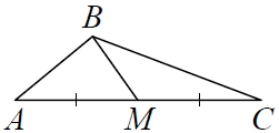 В треугольнике ABC известно, что AC = 54, BM – медиана, BM = 43.