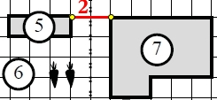 Найдите расстояние от жилого дома до теплицы (расстояние между двумя ближайшими точками по прямой) в метрах.
