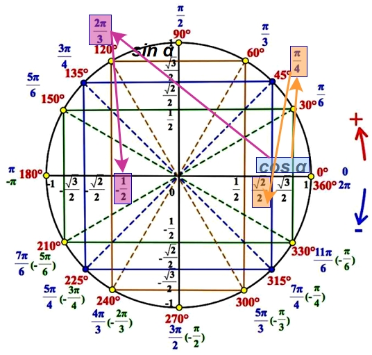 Решение №4868 Найдите значение выражения 32√2cos π/4 cos 2π/3.