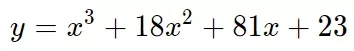 Найдите точку максимума функции y=x^3+18x^2+81x+23.