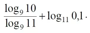 log9 10/log9 11 +log11 0,1 Найдите значение выражения log9 10/log9 11 +log11 0,1