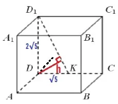 Ребро куба равно ABCDA1B1C1D1 равно 2√5. Ребро куба равно ABCDA1B1C1D1 равно 2√5.