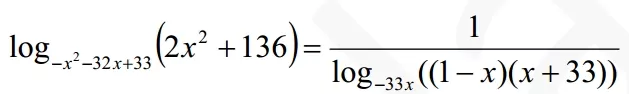 а) Решите уравнение log-x^2-32x+33 (2x^2+136)=1/log-33x ((1-x)(x+33)) а) Решите уравнение log-x^2-32x+33 (2x^2+136)=1/log-33x ((1-x)(x+33))