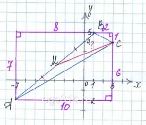 Дан треугольник АВС с вершинами А(–7; –2), В(1;5), С(3;4). Дан треугольник АВС с вершинами А(–7; –2), В(1;5), С(3;4).