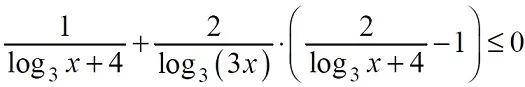 Решение №1639 Решите неравенство 1/(log3 x + 4)+2/log3 (3x)*(2/(log3 x + 4) - 1)<=0