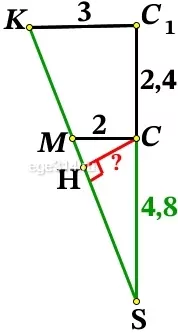 2 Найдите расстояние от точки С до плоскости KMN, если АВ = 6, АА1 = 2,4. 2 Найдите расстояние от точки С до плоскости KMN, если АВ = 6, АА1 = 2,4.