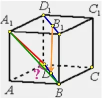В кубе ABCDA1B1C1D1 найдите угол между прямыми A1D и B1D1. В кубе ABCDA1B1C1D1 найдите угол между прямыми A1D и B1D1.